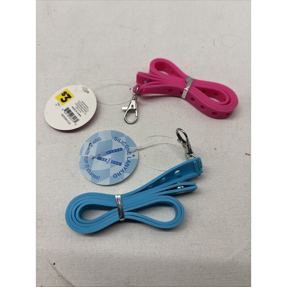 Lanyard Bundle Lot of 2 Adjustable Neck Lanyards Key Badge Holder New
